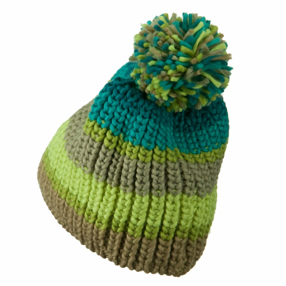 Jeanne Simmons Colorful Knitted Pom Pom Beanie Cap - Image 10