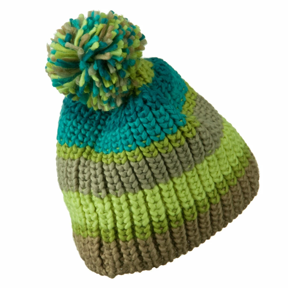 Jeanne Simmons Colorful Knitted Pom Pom Beanie Cap - Image 8