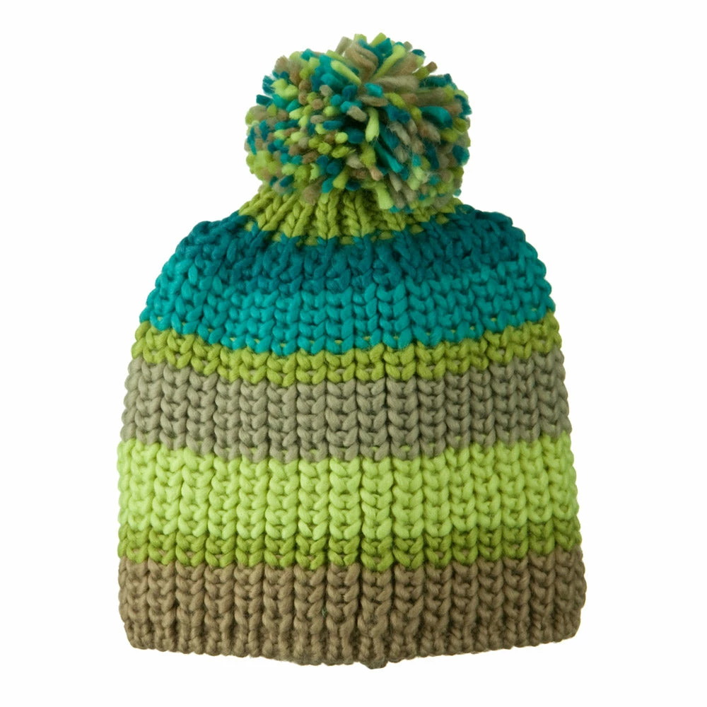 Jeanne Simmons Colorful Knitted Pom Pom Beanie Cap - Image 7