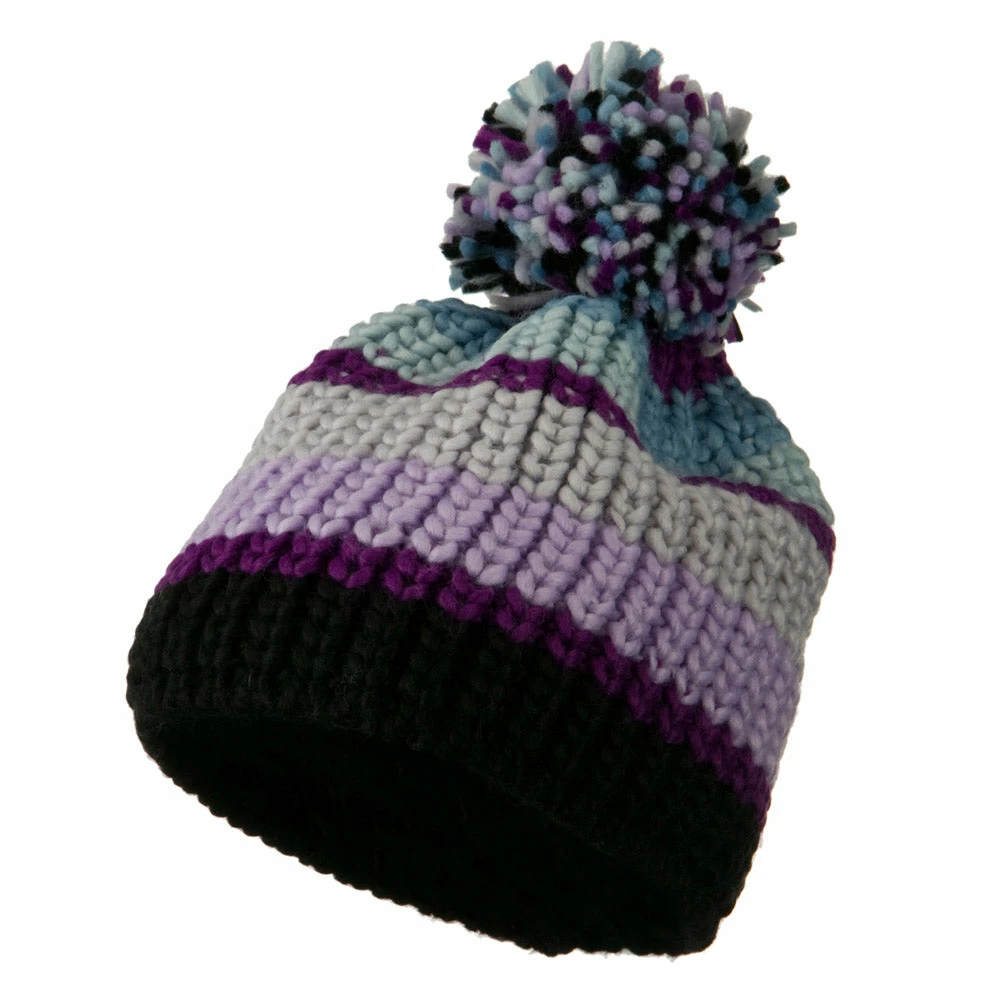 Jeanne Simmons Colorful Knitted Pom Pom Beanie Cap - Image 11