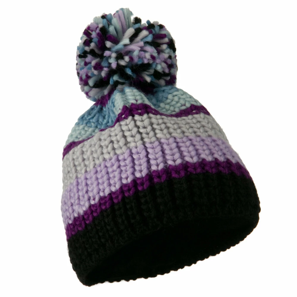 Jeanne Simmons Colorful Knitted Pom Pom Beanie Cap - Image 14
