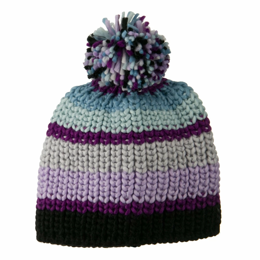 Jeanne Simmons Colorful Knitted Pom Pom Beanie Cap - Image 15