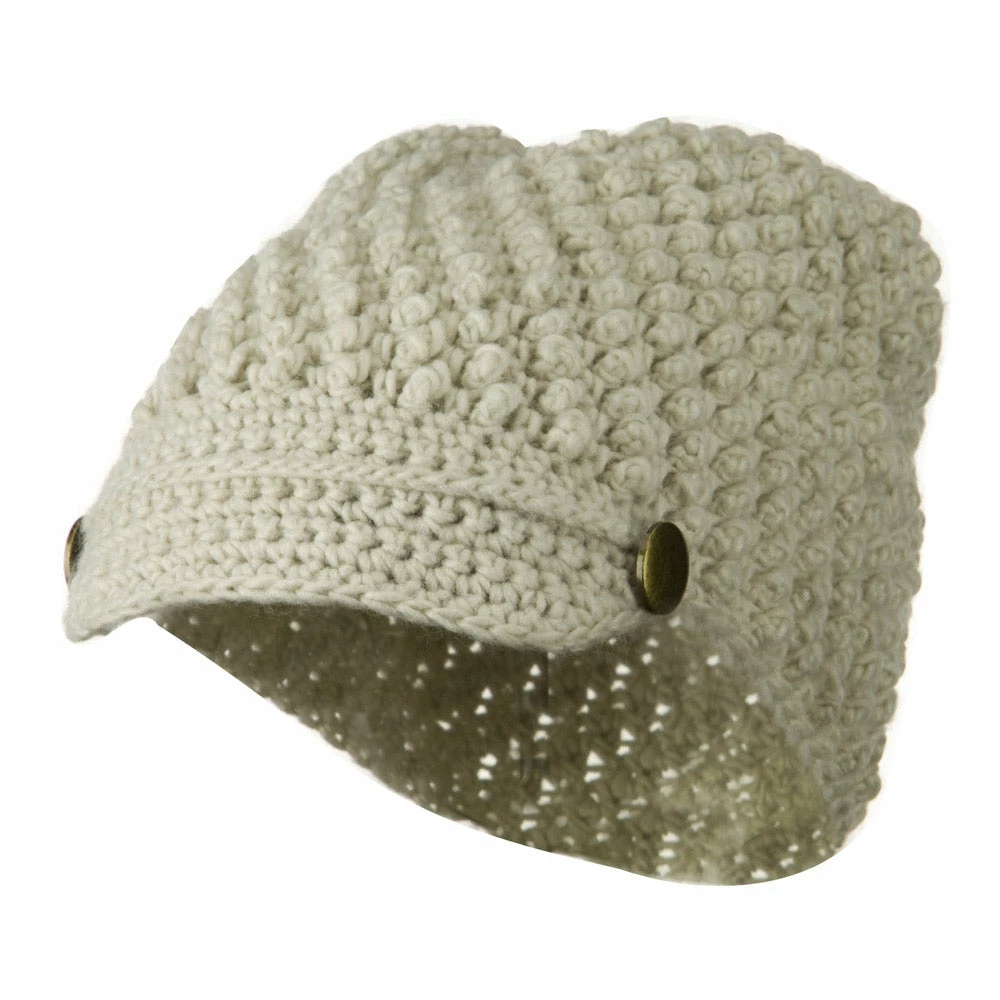Jeanne Simmons Woman's Knotted Woven Soft Brim Beanie