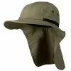 Solid Wing Mesh Sun Protection Flap Hat