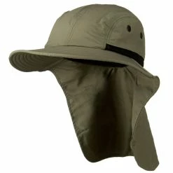 Solid Wing Mesh Sun Protection Flap Hat