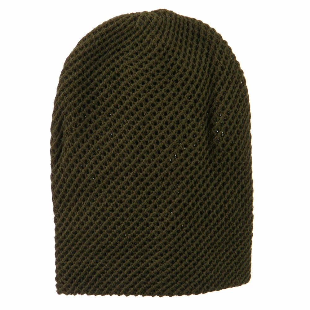 Cheveux Mesh Knit Crown Deep Beanie - Image 45