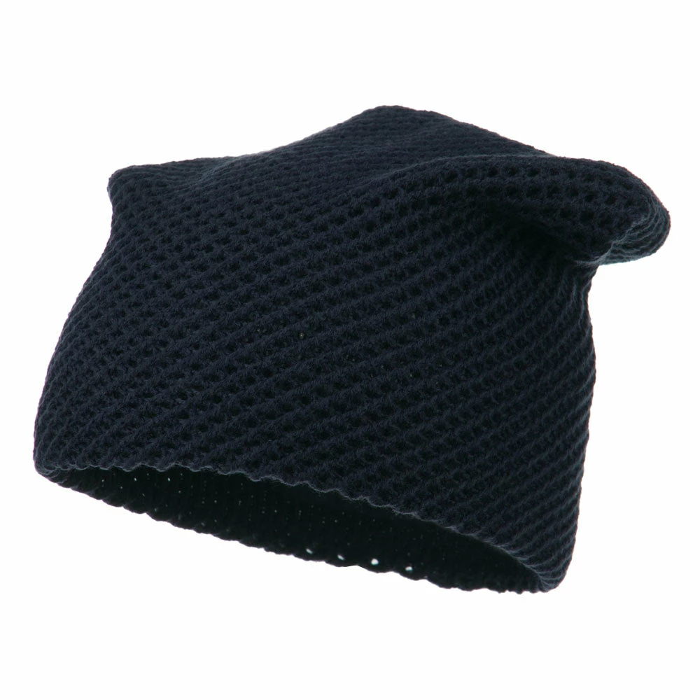 Cheveux Mesh Knit Crown Deep Beanie
