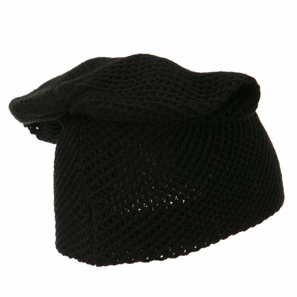 Cheveux Mesh Knit Crown Deep Beanie - Image 8