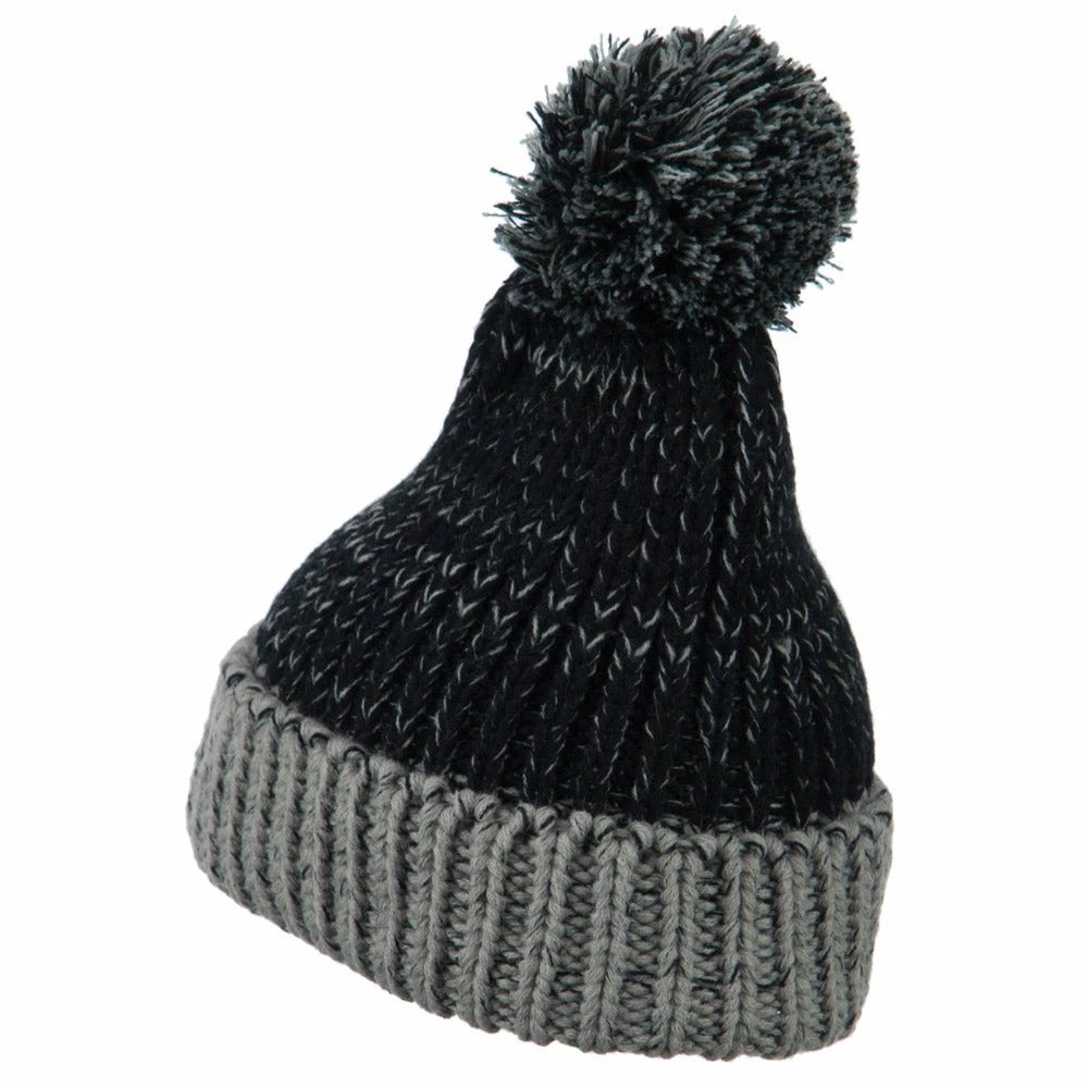 Jeanne Simmons Mixed Tone Acrylic Cuff Beanie - Image 2