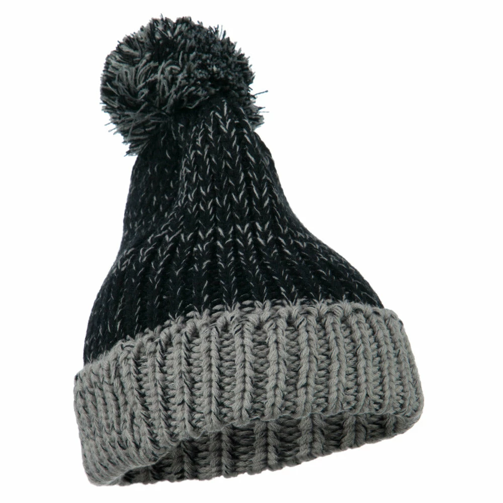 Jeanne Simmons Mixed Tone Acrylic Cuff Beanie - Image 4