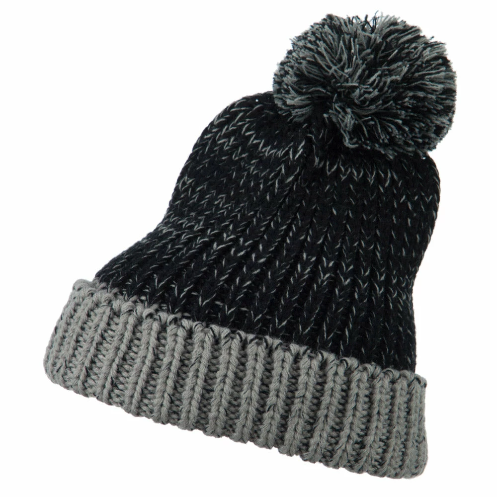 Jeanne Simmons Mixed Tone Acrylic Cuff Beanie - Image 5