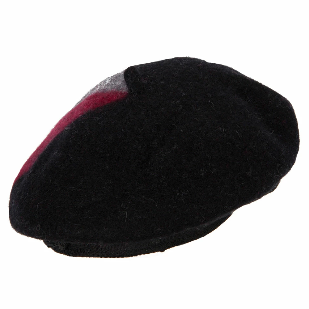 Jeanne Simmons Women's 3 Panel Color Design Wool Beret Hat - Image 8