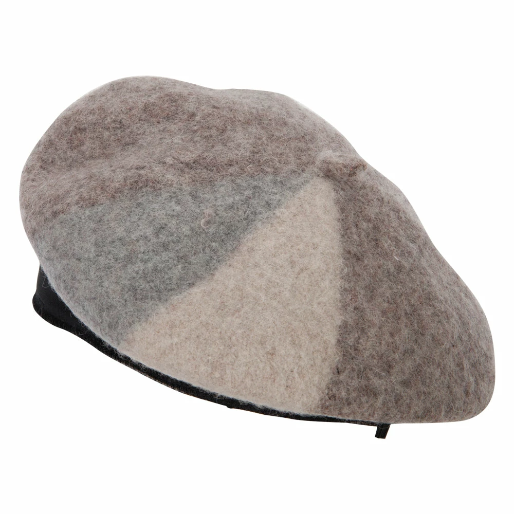 Jeanne Simmons Women's 3 Panel Color Design Wool Beret Hat - Image 12