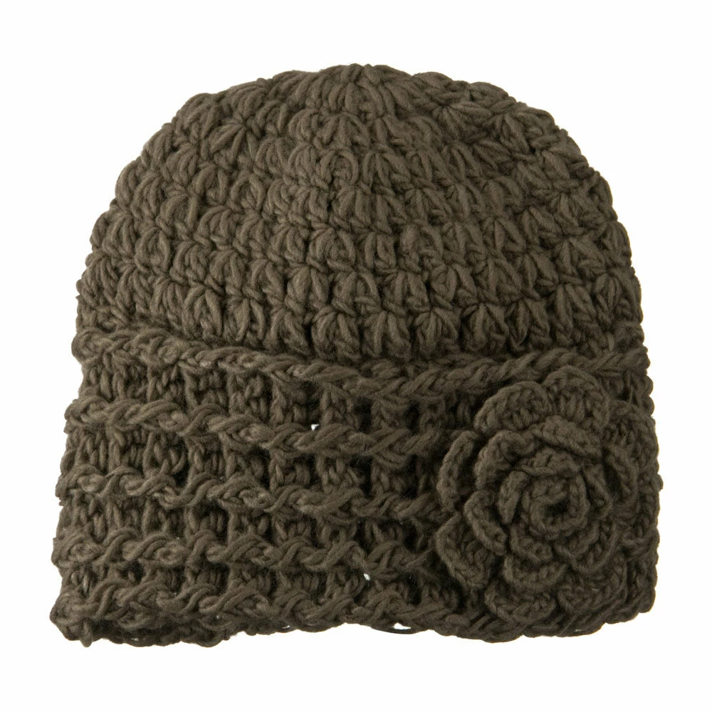 Jeanne Simmons Woman's Knit Acrylic Flower Beanie - Image 9