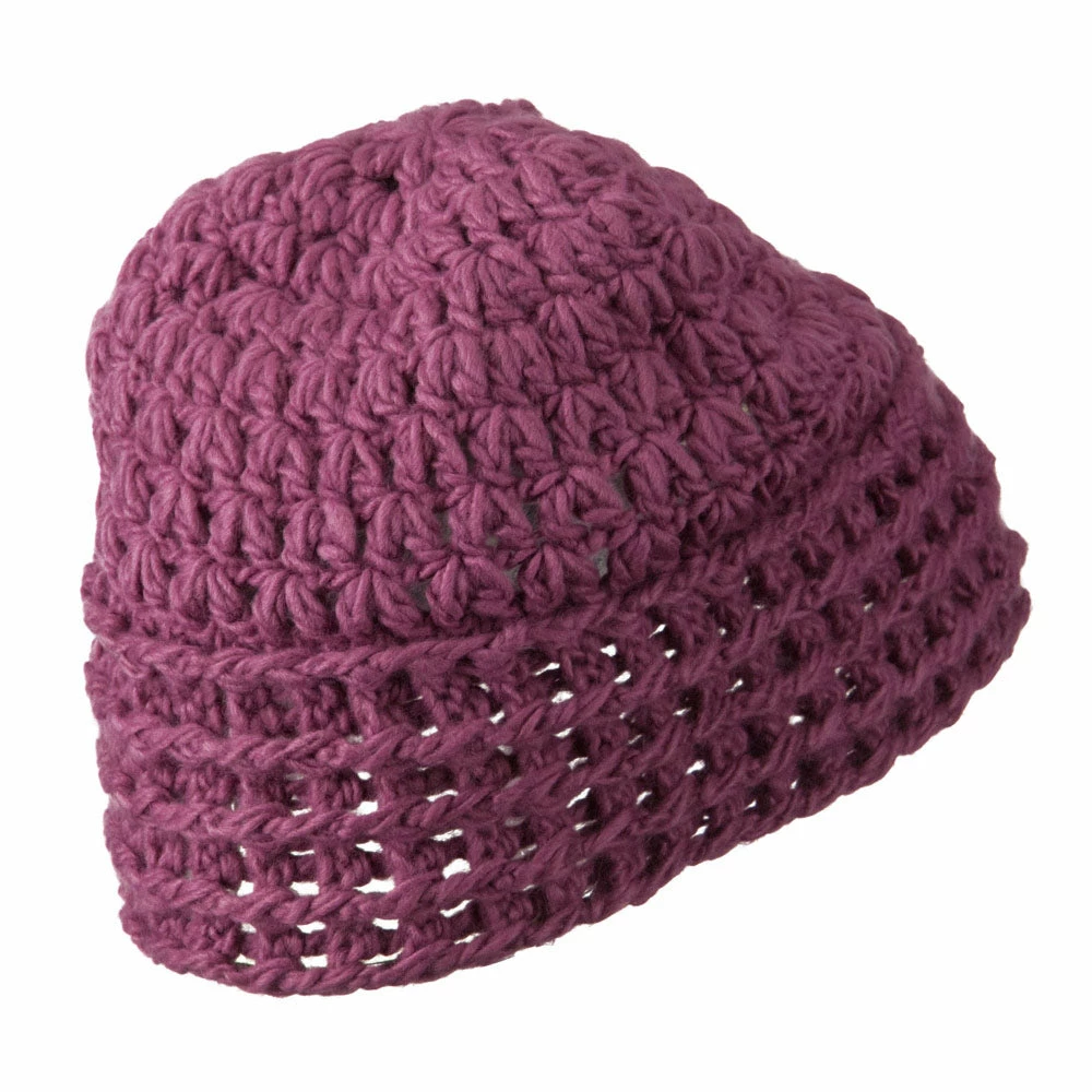 Jeanne Simmons Woman's Knit Acrylic Flower Beanie - Image 4