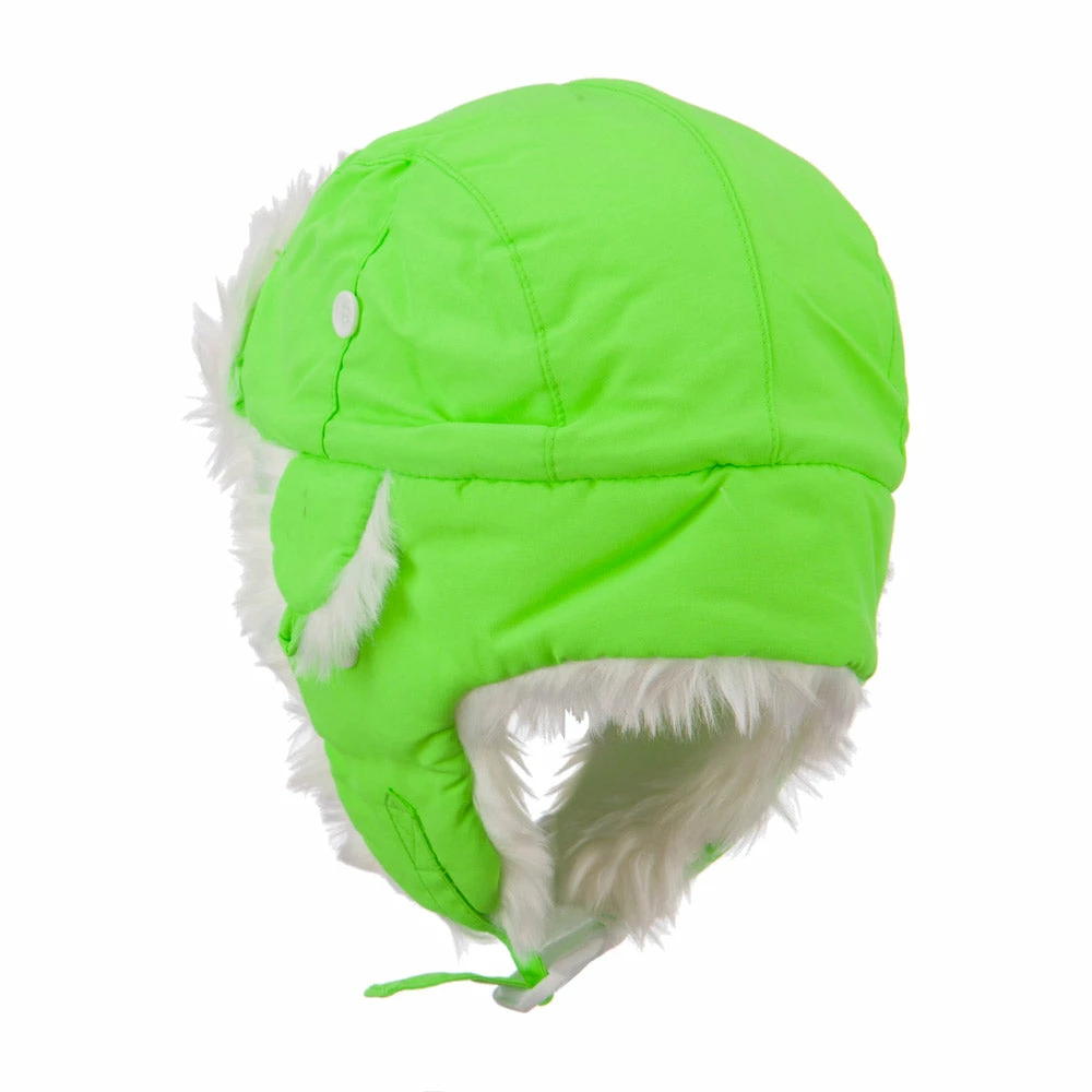 Decky Neon Faux Fur Aviator Trooper Hat - Image 7
