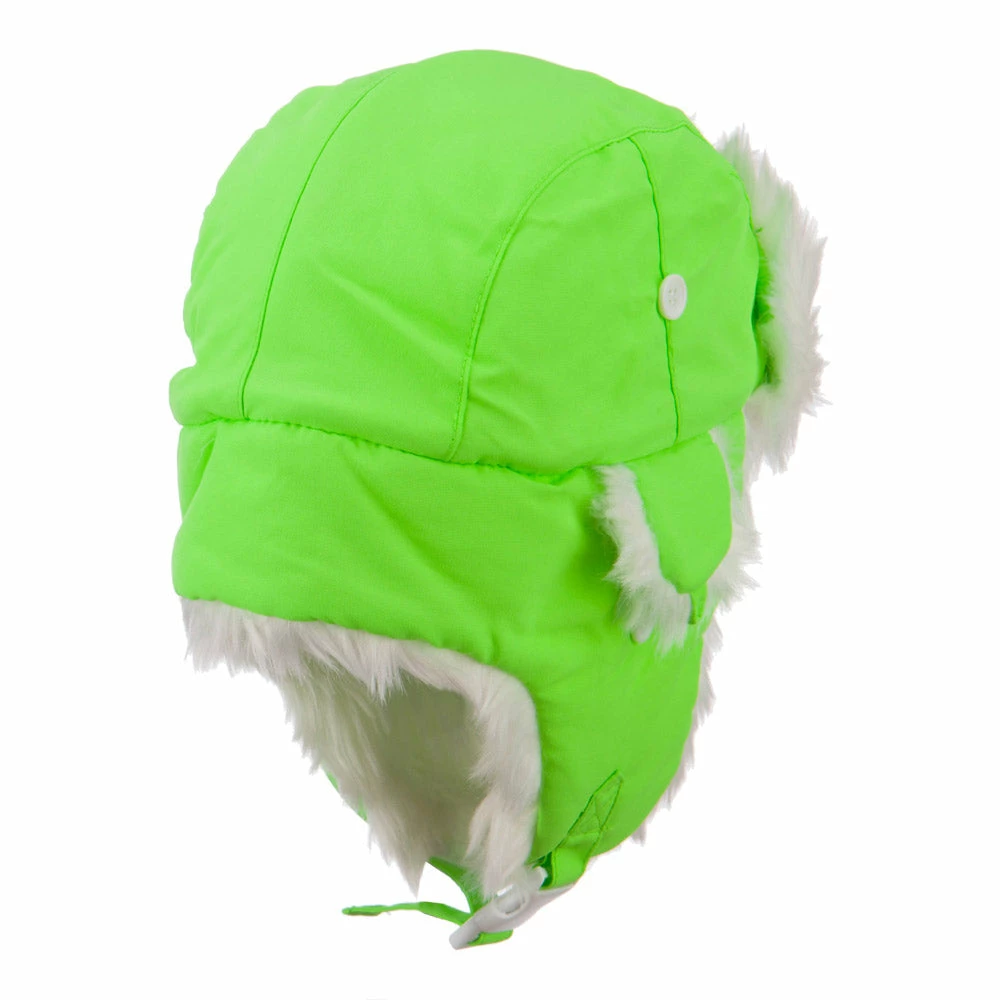 Decky Neon Faux Fur Aviator Trooper Hat - Image 8