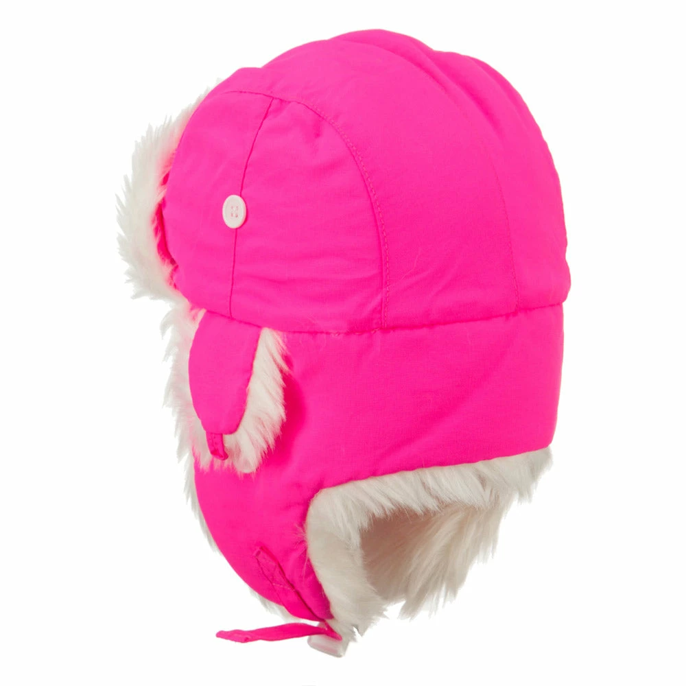 Decky Neon Faux Fur Aviator Trooper Hat - Image 2