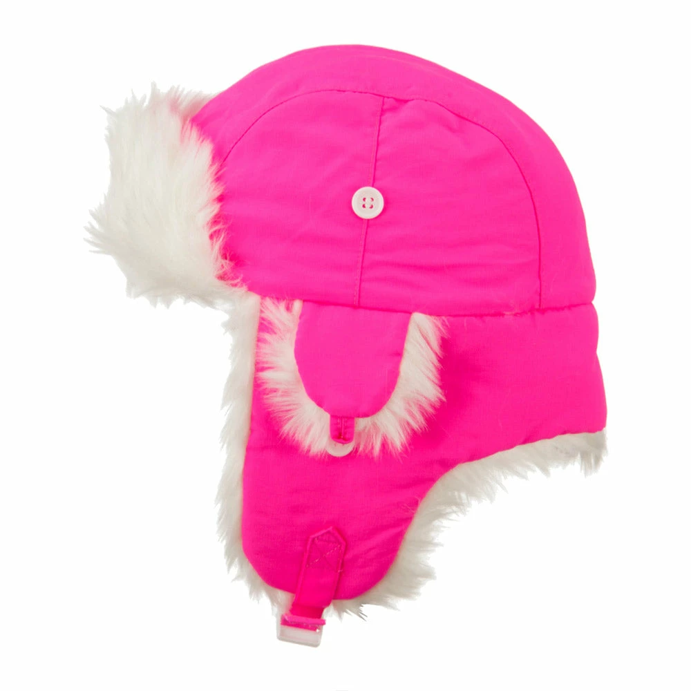 Decky Neon Faux Fur Aviator Trooper Hat - Image 4