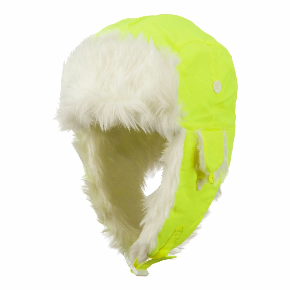 Decky Neon Faux Fur Aviator Trooper Hat - Image 11