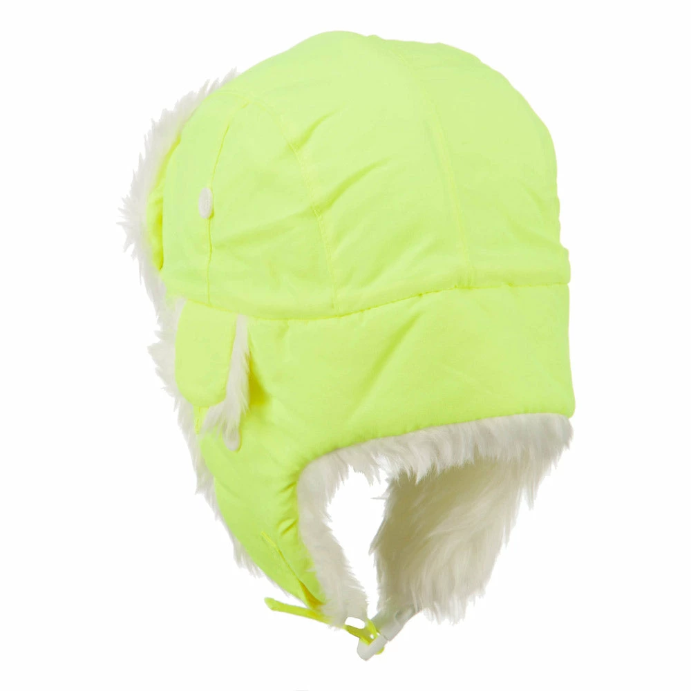 Decky Neon Faux Fur Aviator Trooper Hat - Image 12
