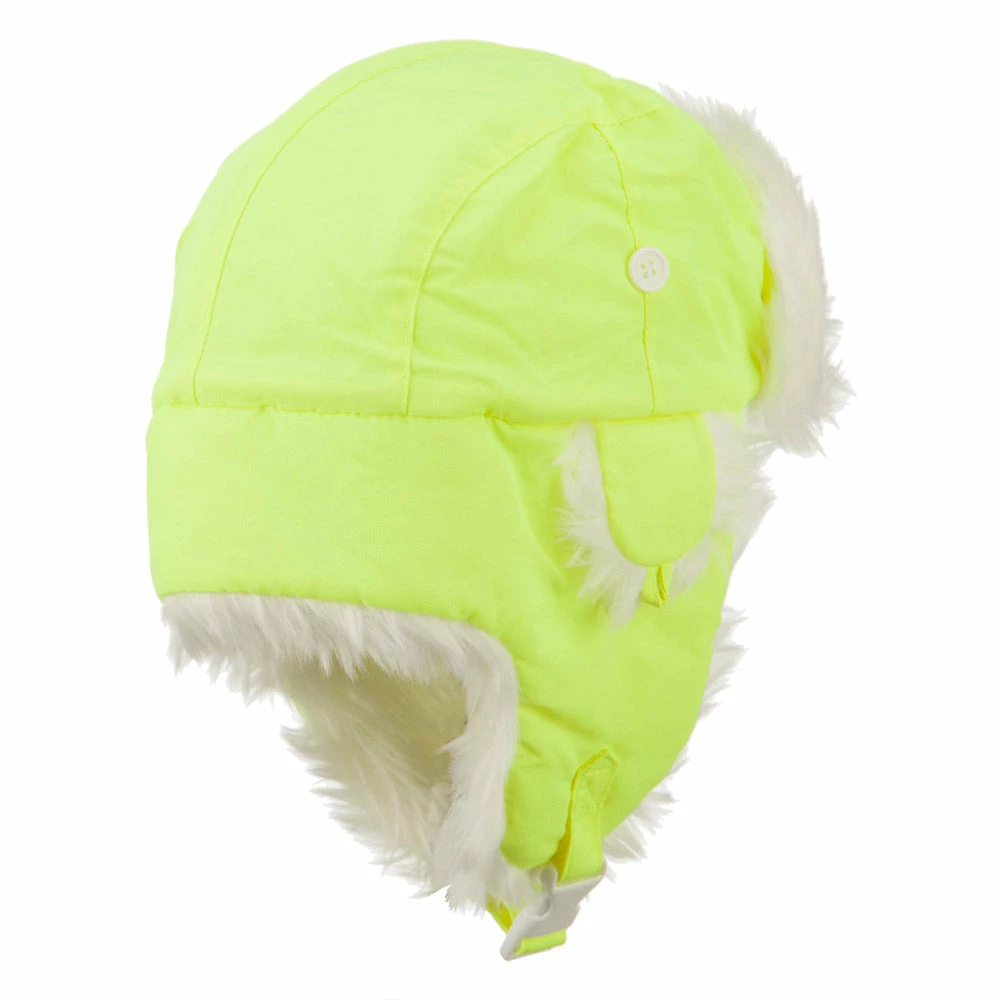 Decky Neon Faux Fur Aviator Trooper Hat - Image 13