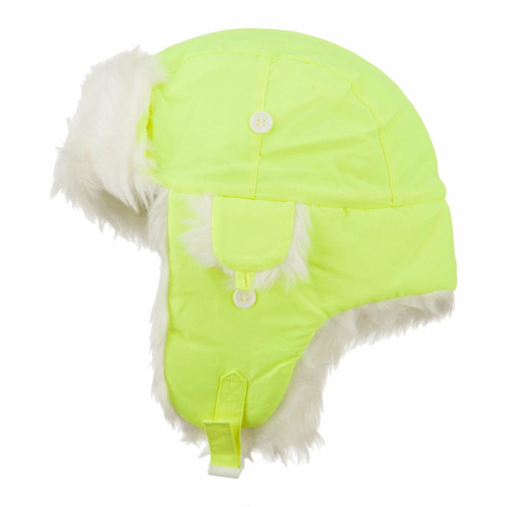 Decky Neon Faux Fur Aviator Trooper Hat - Image 14