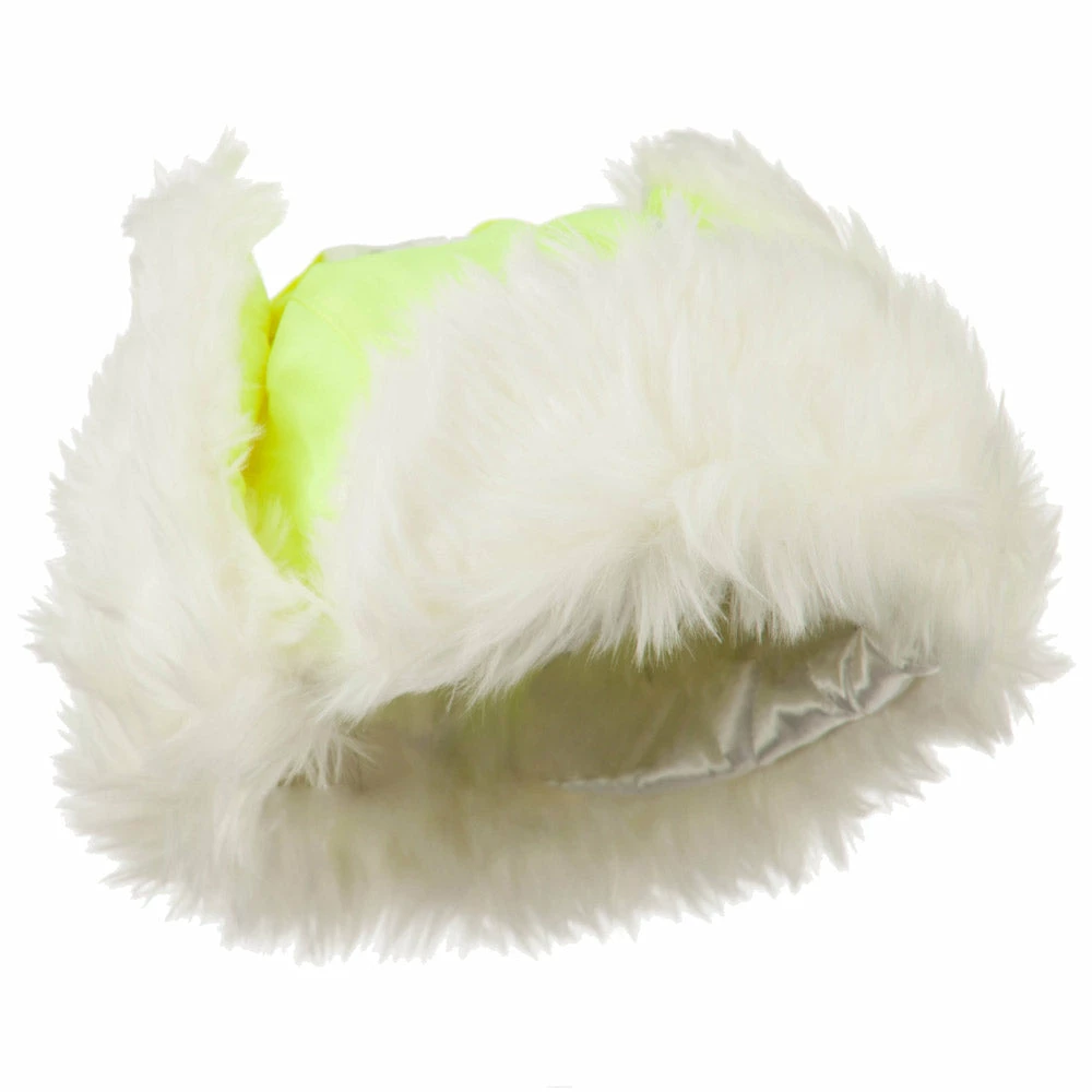 Decky Neon Faux Fur Aviator Trooper Hat - Image 15