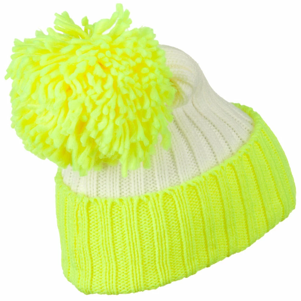 G And S Neon Knit Hat With Pom Pom - Image 14