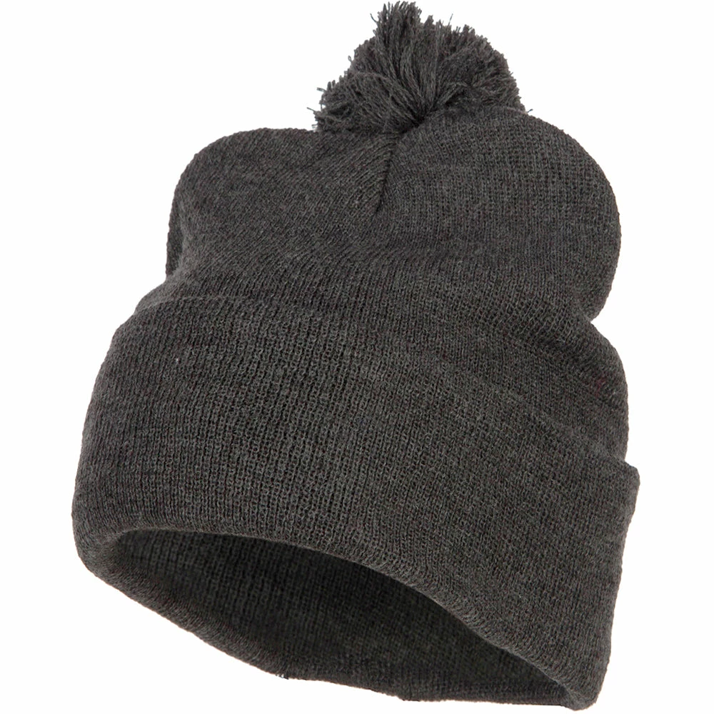 MG Pom Acrylic Cuff Long Beanie - Image 6