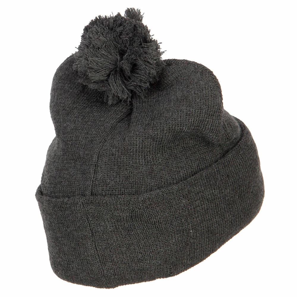 MG Pom Acrylic Cuff Long Beanie - Image 8