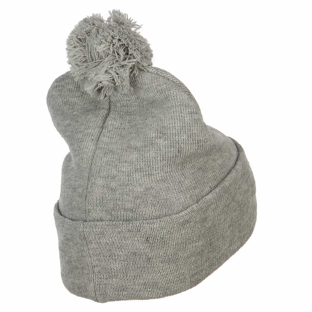 MG Pom Acrylic Cuff Long Beanie - Image 13