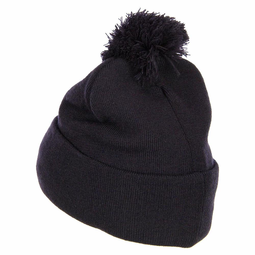 MG Pom Acrylic Cuff Long Beanie - Image 17