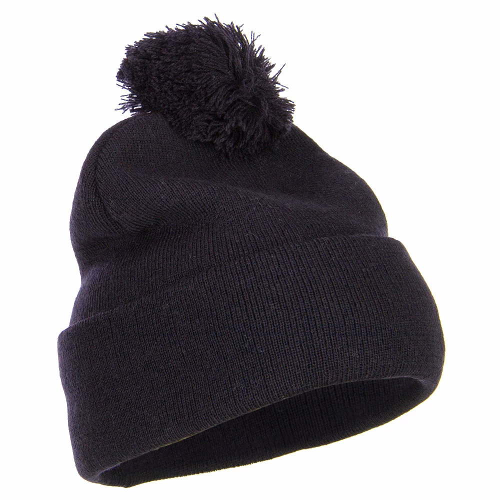 MG Pom Acrylic Cuff Long Beanie - Image 19