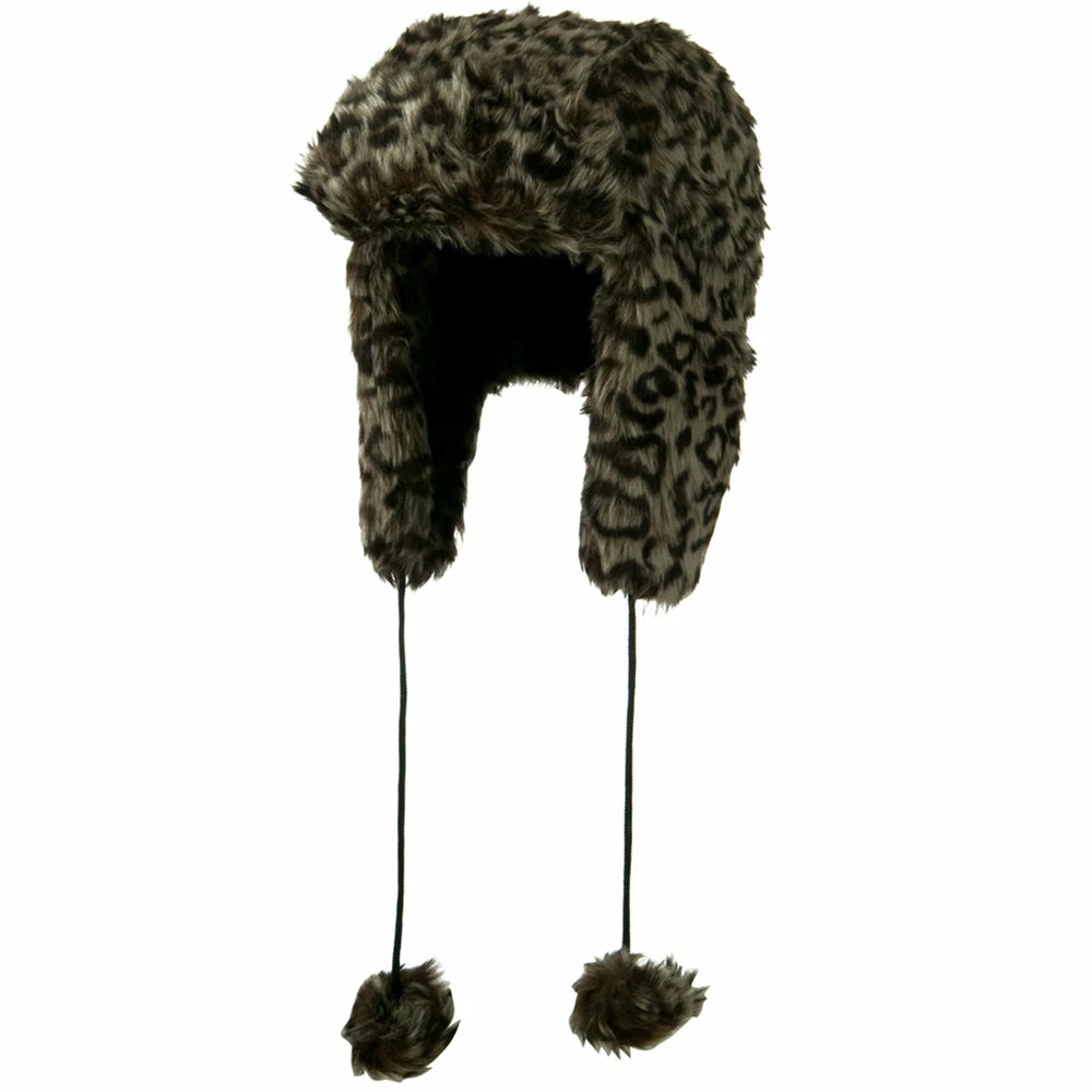 Jeanne Simmons Woman's Animal Print Faux Fur Tropper Hat