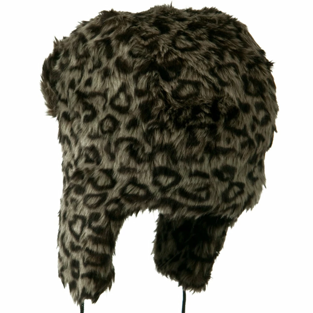 Jeanne Simmons Woman's Animal Print Faux Fur Tropper Hat - Image 5