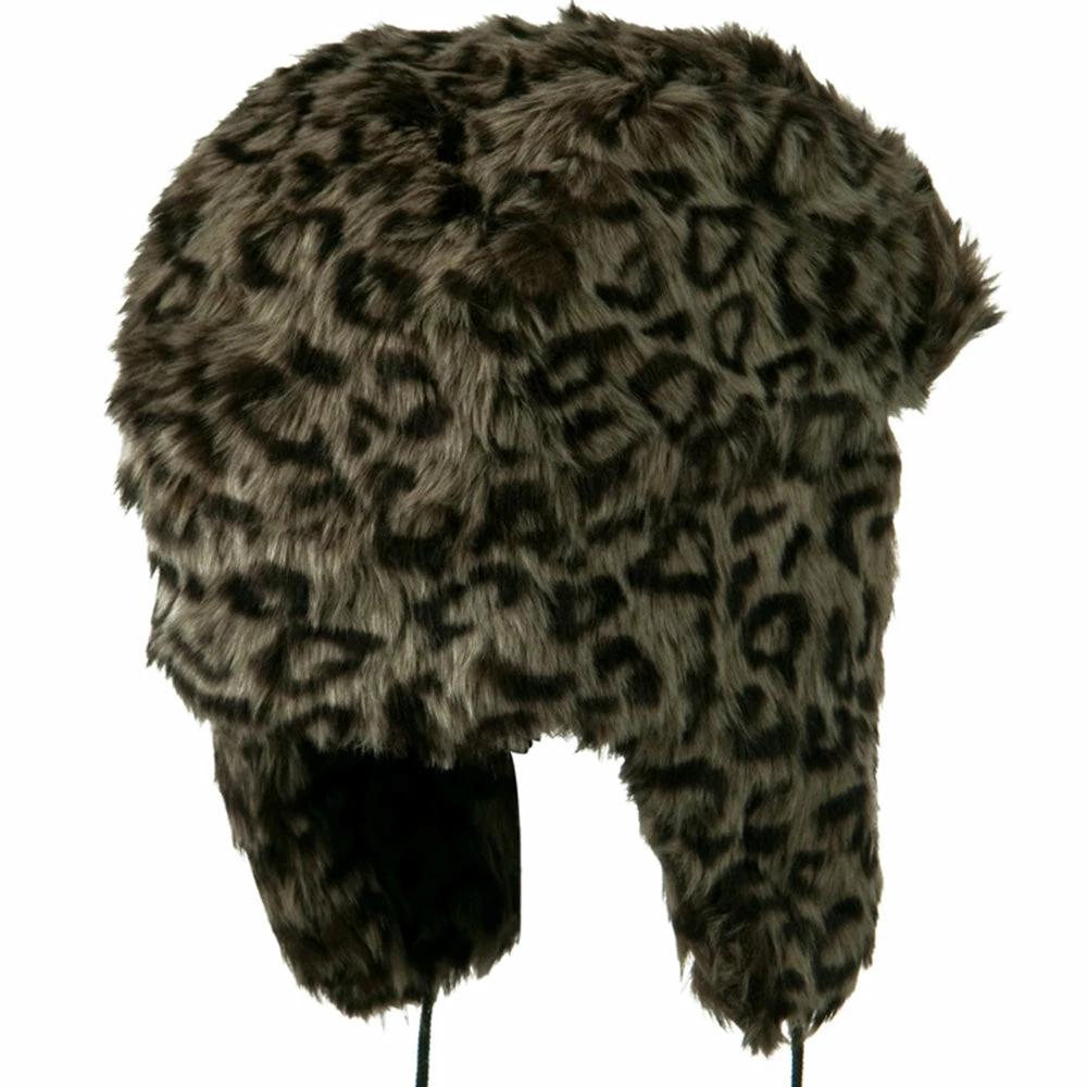 Jeanne Simmons Woman's Animal Print Faux Fur Tropper Hat - Image 2