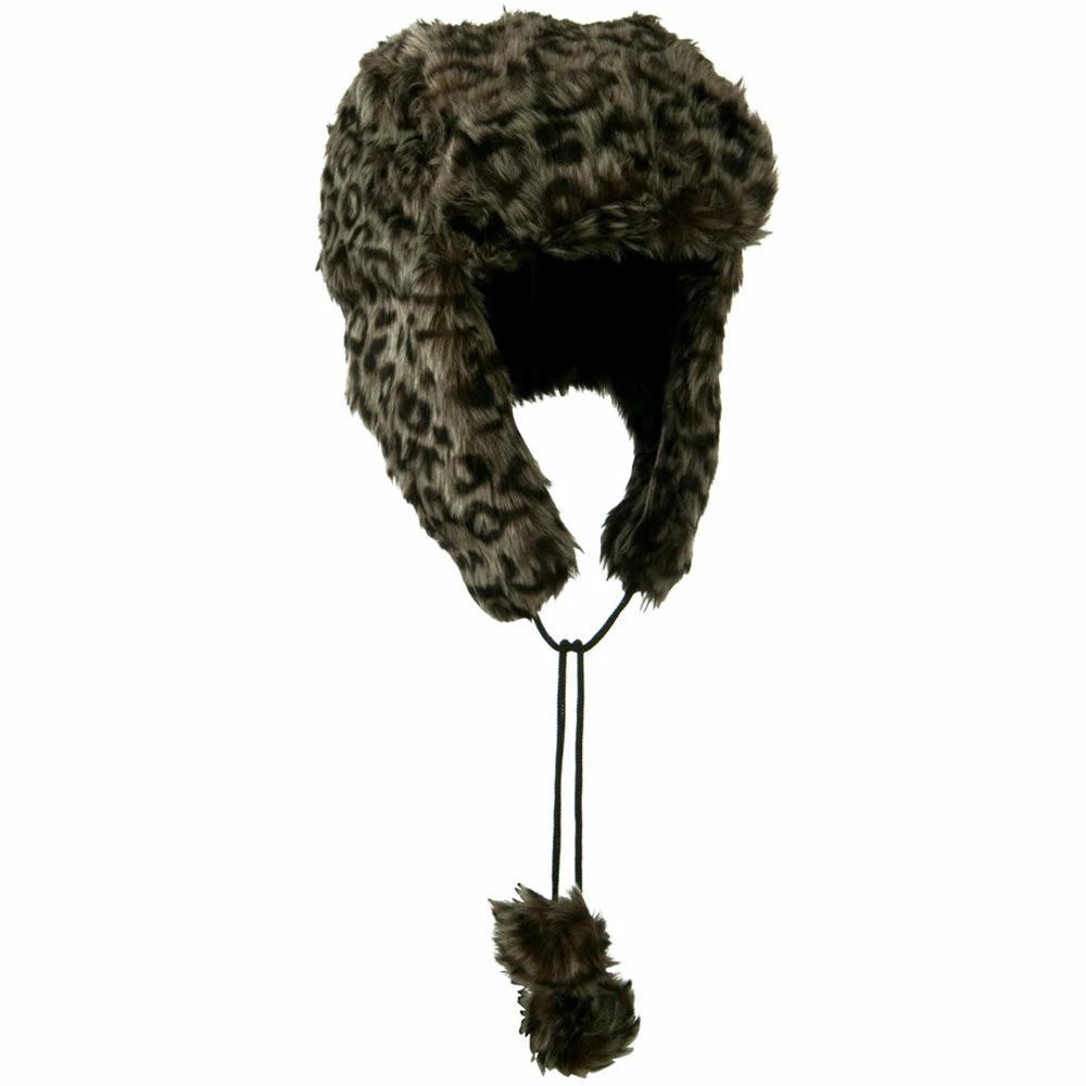 Jeanne Simmons Woman's Animal Print Faux Fur Tropper Hat - Image 3