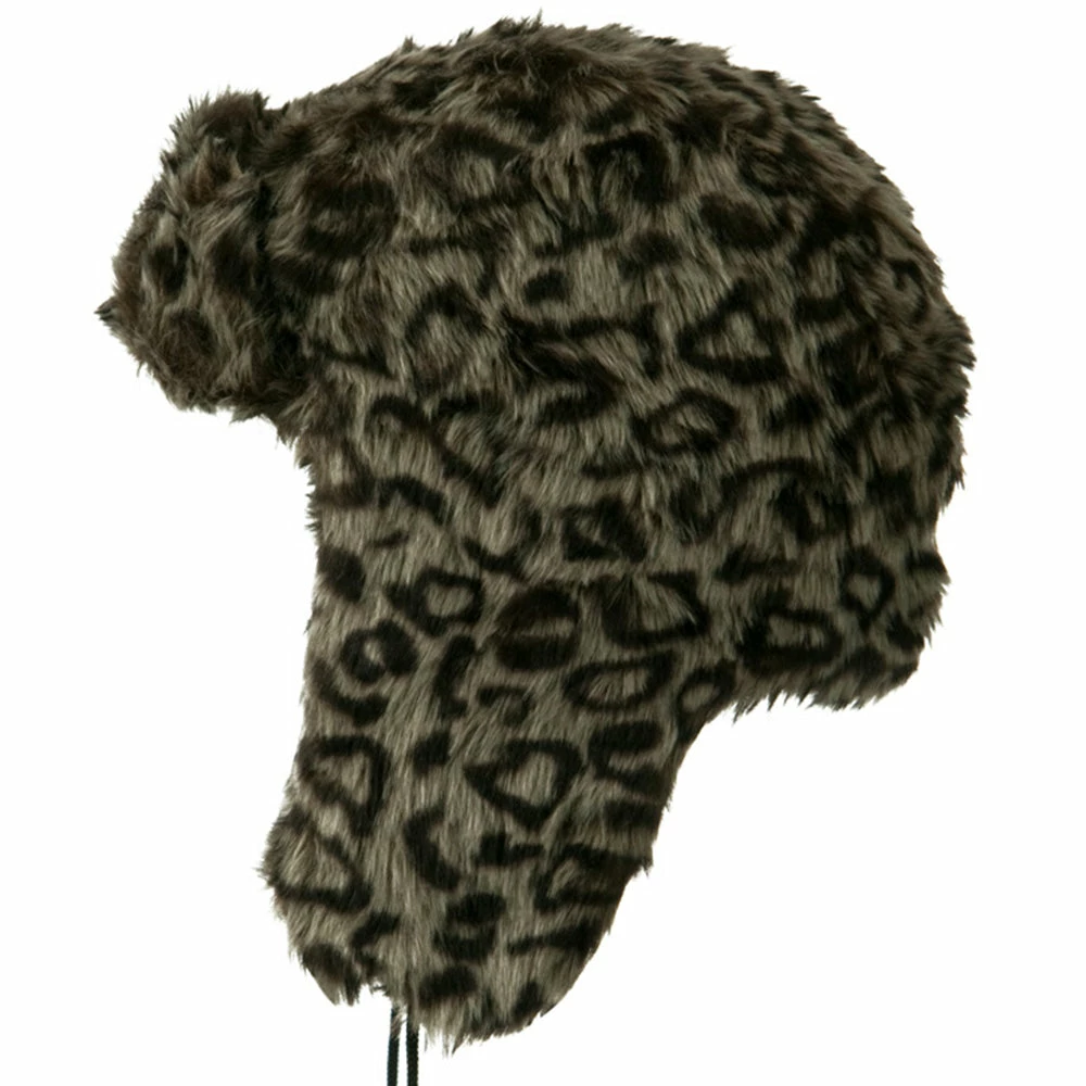 Jeanne Simmons Woman's Animal Print Faux Fur Tropper Hat - Image 4