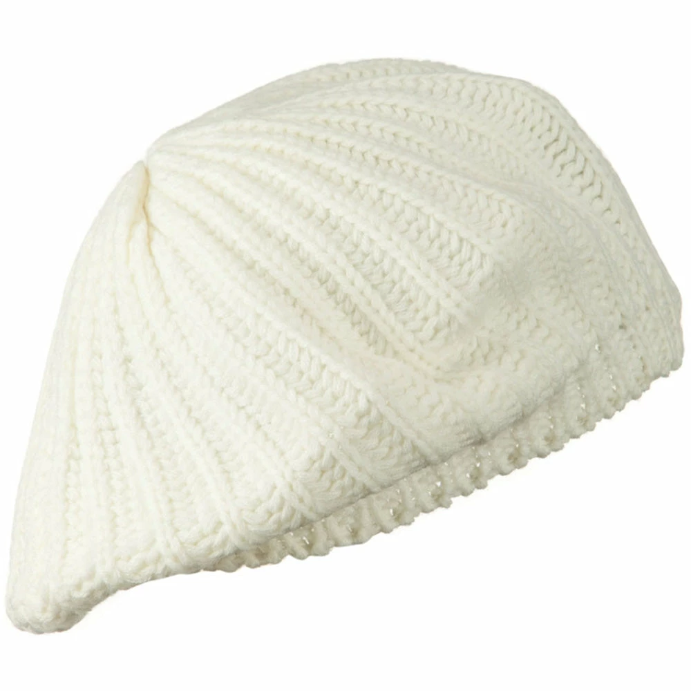 Hatiya Plain Knit Beret - Image 7