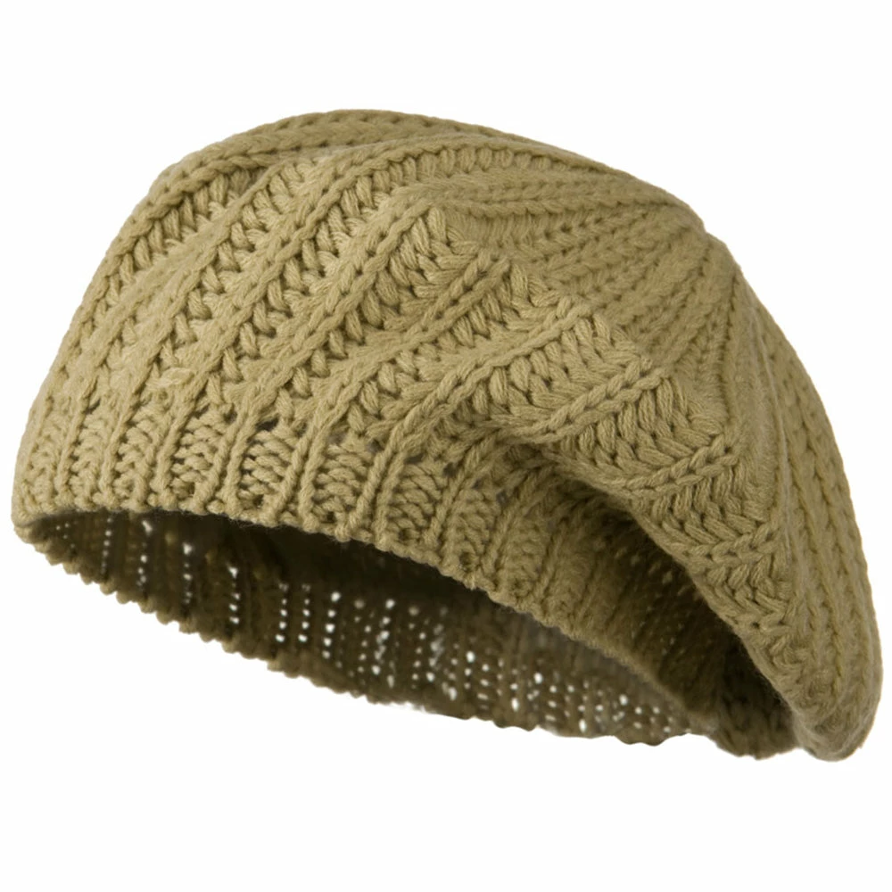Hatiya Plain Knit Beret - Image 11