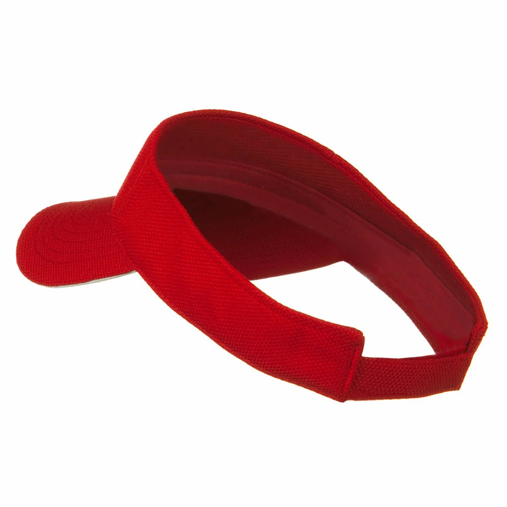 Otto Poly Pique Knit Sandwich Sun Visor - Image 2