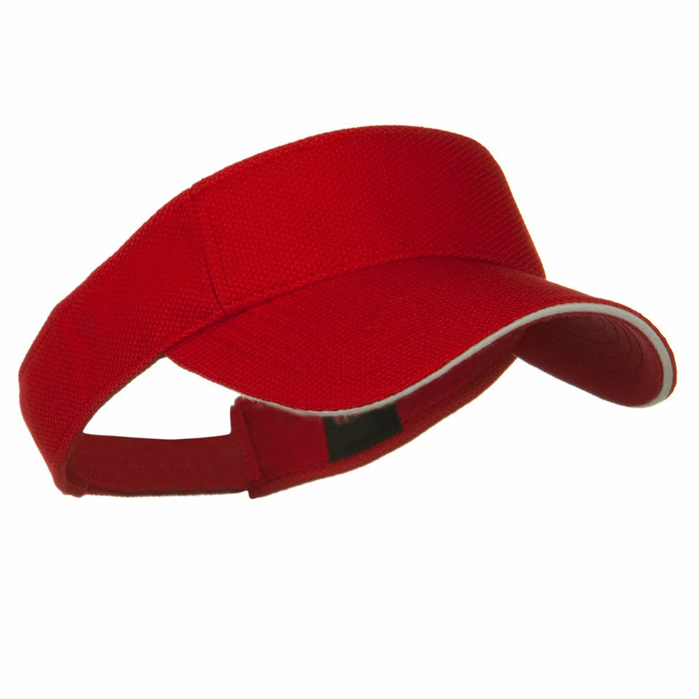 Otto Poly Pique Knit Sandwich Sun Visor - Image 4