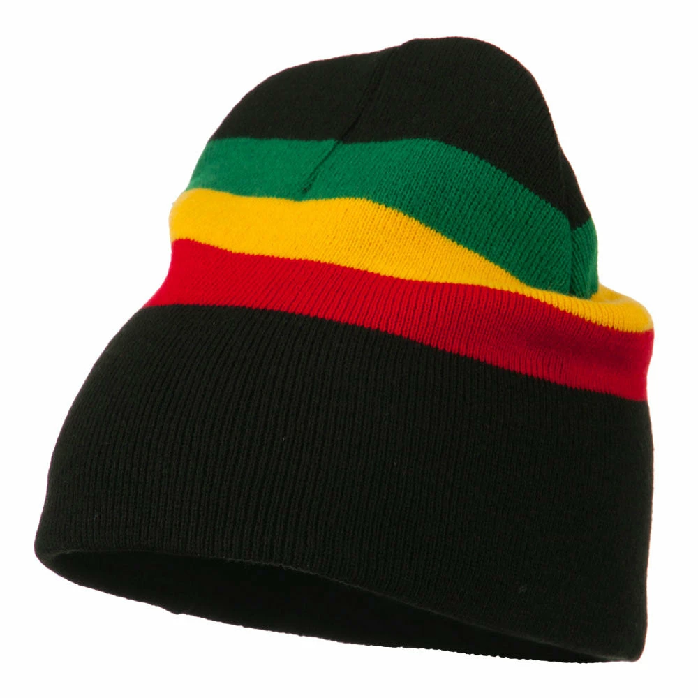 JFH Rasta Center Striped Beanie - Image 6