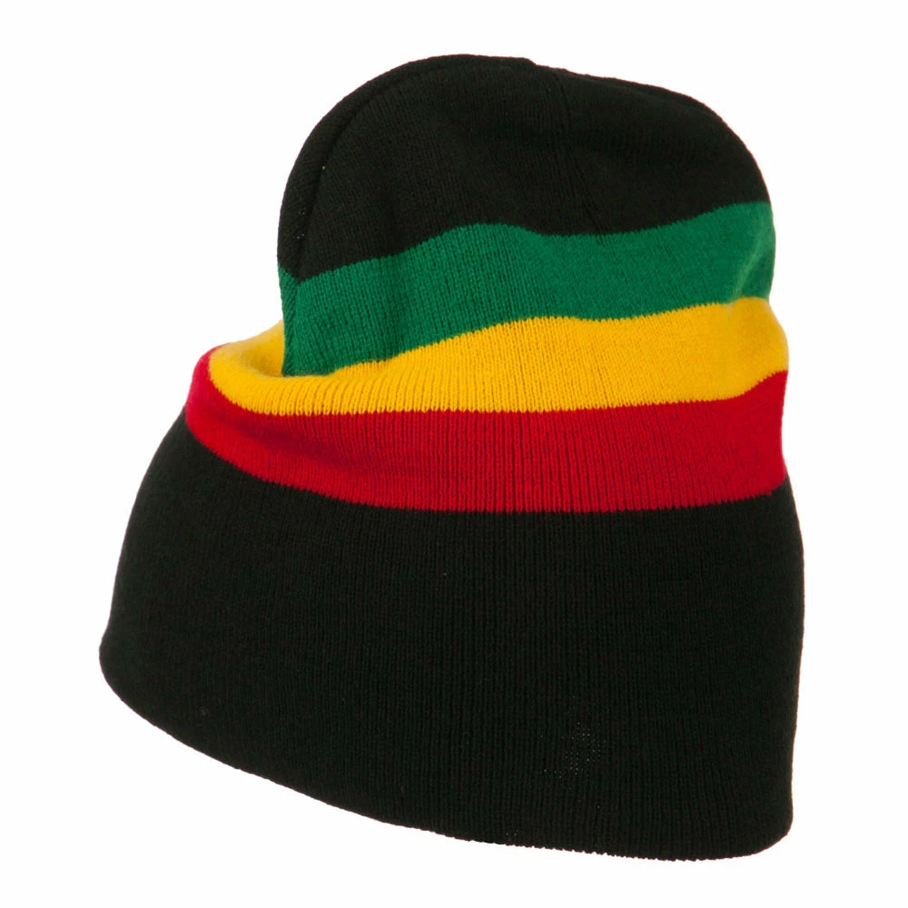 JFH Rasta Center Striped Beanie - Image 7