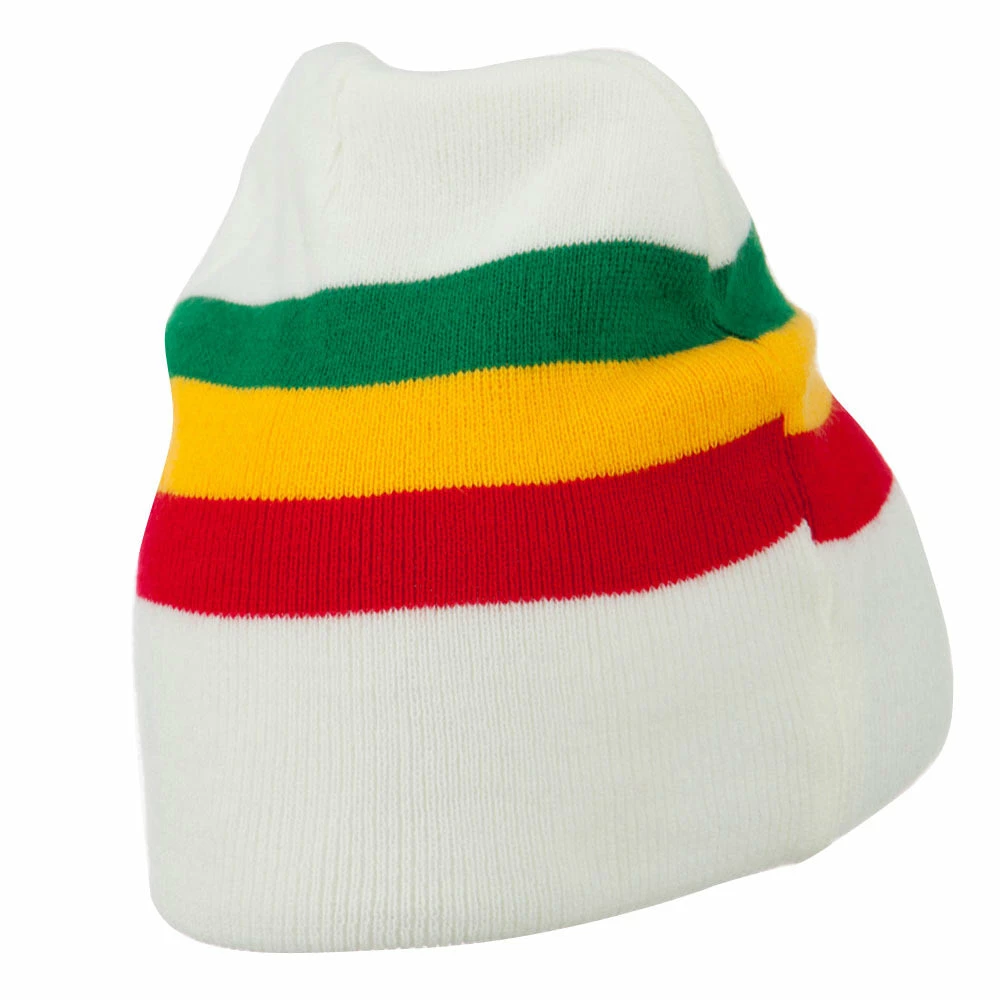 JFH Rasta Center Striped Beanie - Image 3