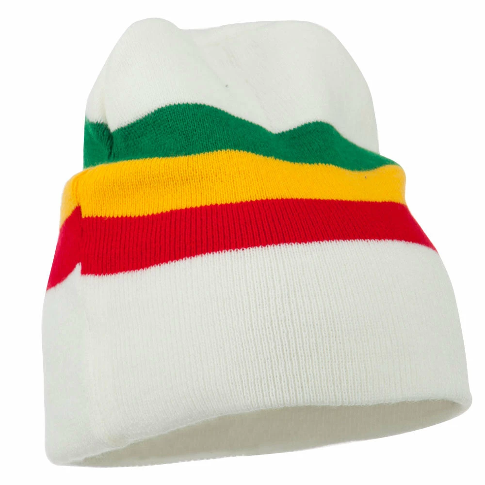 JFH Rasta Center Striped Beanie - Image 4