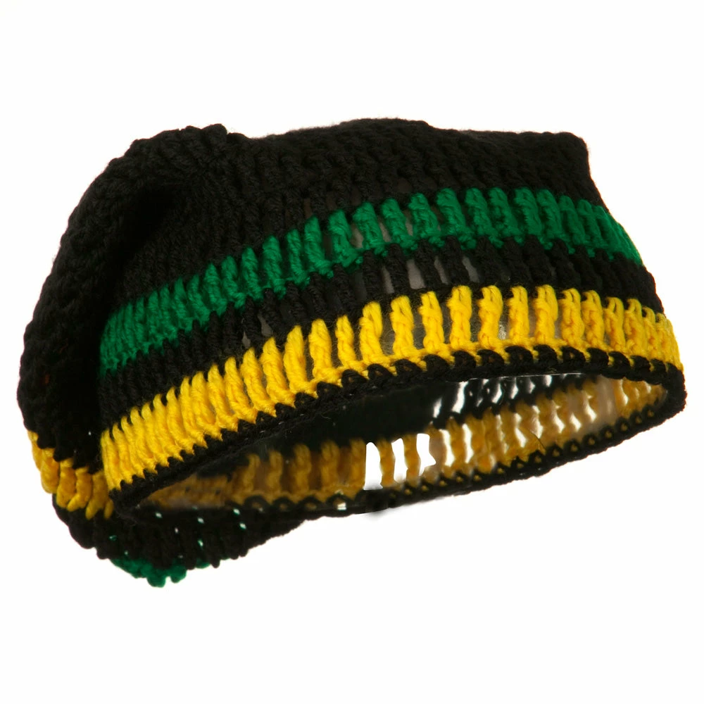 Broadway Rasta Knitted Big Skull Beanie - Image 10