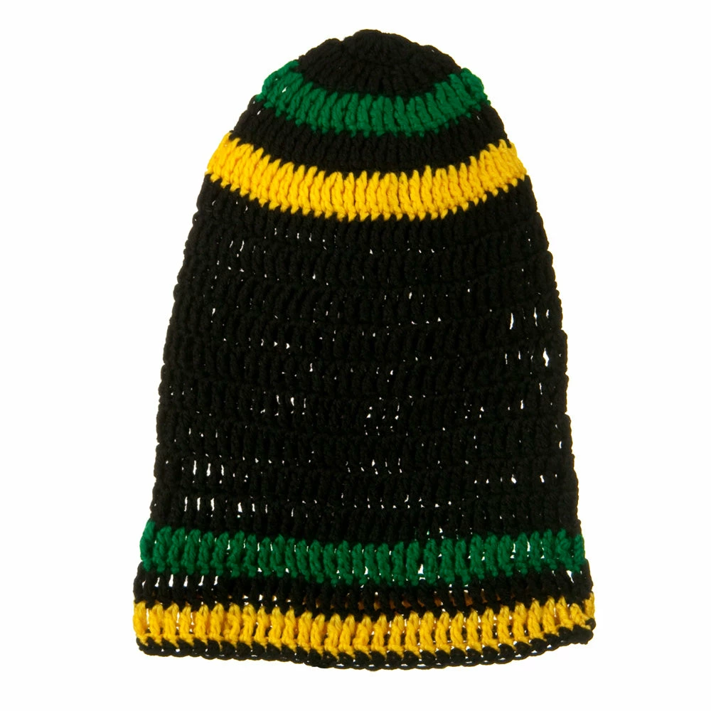 Broadway Rasta Knitted Big Skull Beanie - Image 8