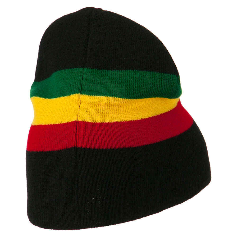 Rasta World Rasta Striped Beanie - Image 3